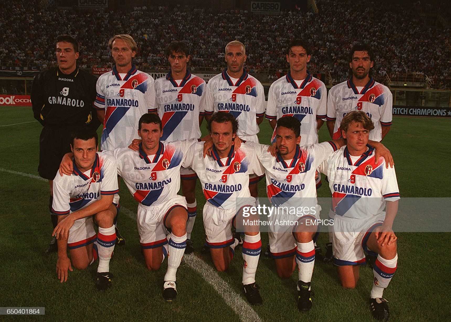 Bologna team group (Photo by Matthew Ashton/EMPICS via Getty Images)
